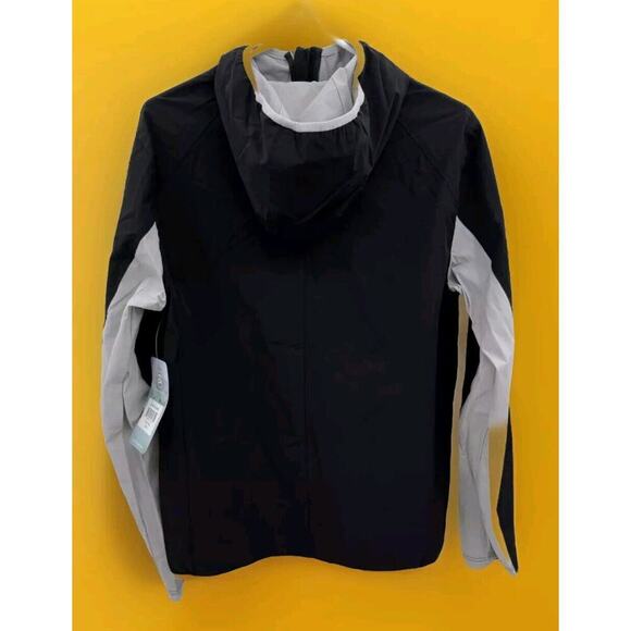 BE BOUNDLESS Colorblock Hooded Black Stretch Jacket Coat Mens 2XL NWT CR5 - Picture 2 of 6